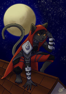 Midnight Heist fullbody render with complex background